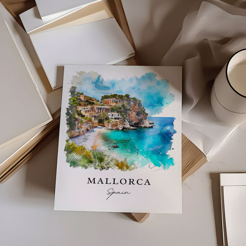 Mallorca Art Print, Spain Print, Mallorca Wall Art, Balearic Islands Gift, Travel Print, Travel Poster, Travel Gift, Housewarming Gift