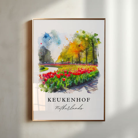 Kuekenhof Garden Art Print, Netherlands Print, Holland Wall Art, Tulips, Travel Print, Travel Poster, Travel Gift, Housewarming Gift