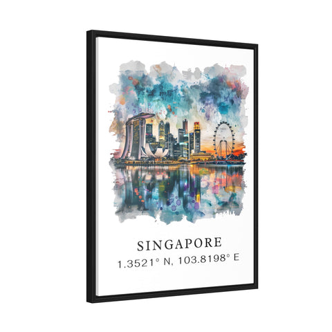 Singapore Coordinates Art Print, Singapore Print, Asia Wall Art, Singapore Gift, Travel Print, Travel Poster, Travel Gift, Housewarming Gift
