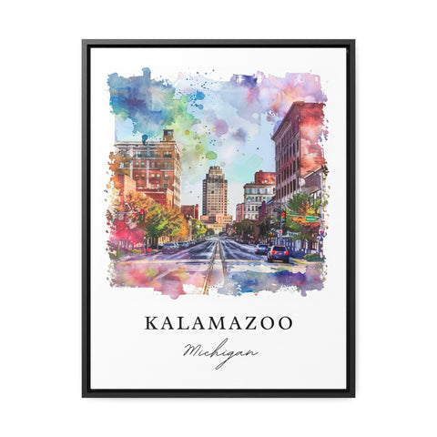 Kalamazoo Art Print, Michigan Print, Kalamazoo Wall Art, Kalamazoo Gift, Travel Print, Travel Poster, Travel Gift, Housewarming Gift