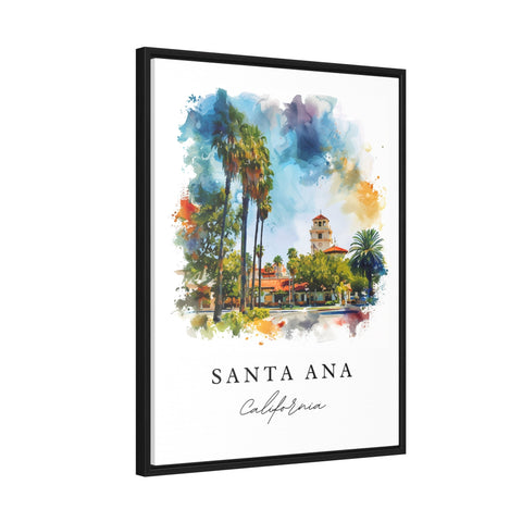 Santa Ana watercolor travel art - California, Santa Ana print, Wedding gift, Birthday present, Custom Text, Perfect Gift