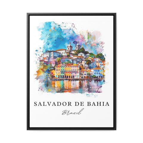 Salvador de Bahia Art Print, Brazil Print, Salvador Wall Art, Brazil Gift, Travel Print, Travel Poster, Travel Gift, Housewarming Gift
