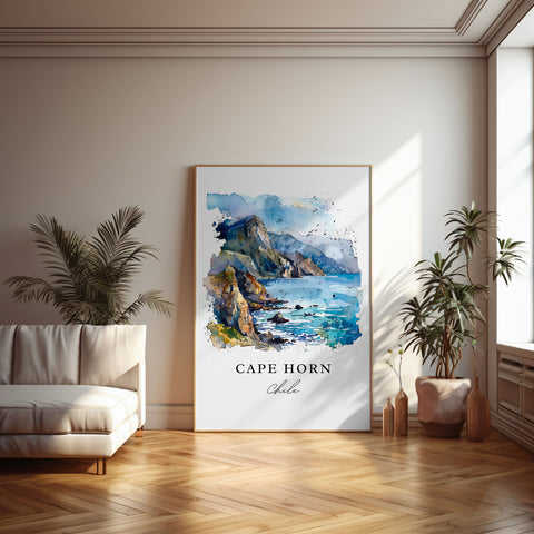 Cape Horn Art Print, Chile Print, Cape Horn Wall Art, Cape Horn Gift, Travel Print, Travel Poster, Travel Gift, Housewarming Gift