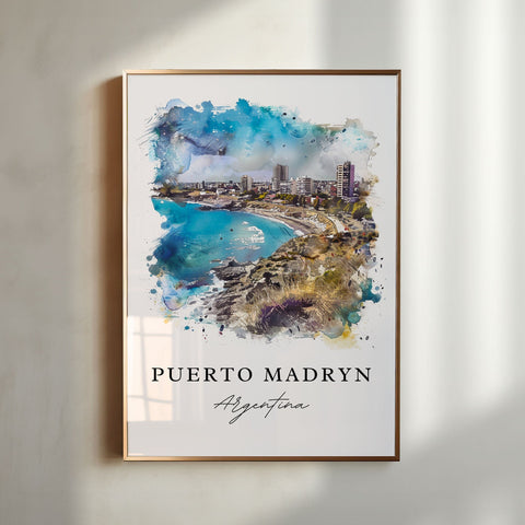 Puerto Madryn Art Print, Argentina Print, Puerto Madryn Wall Art, Madryn Gift, Travel Print, Travel Poster, Travel Gift, Housewarming Gift