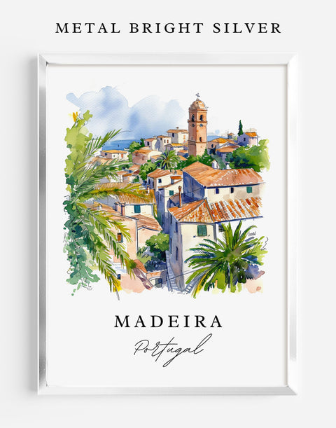 Antigua Guatemala Watercolor Street Scene - Framed Art Print - High Quality, Unique Home Decor featuring the charming streets of Antigua