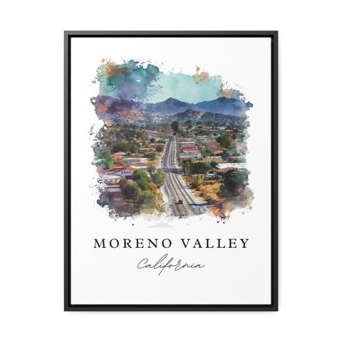 Moreno Valley watercolor travel art - California, Moreno Valley print, Wedding gift, Birthday present, Custom Text, Perfect Gift