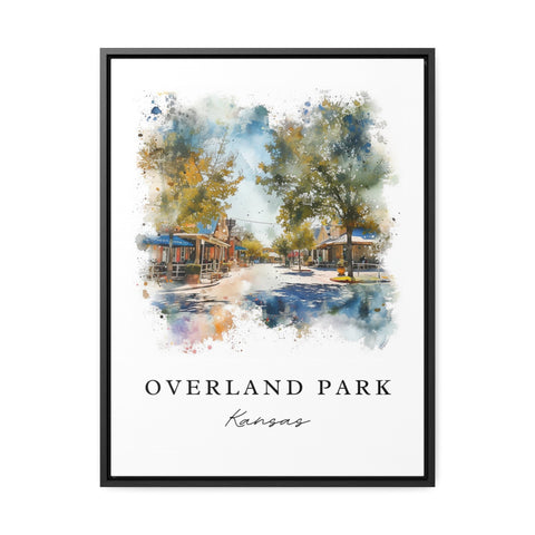 Overland Park KS watercolor travel art - Kansas, Overland Park print, Wedding gift, Birthday present, Custom Text, Perfect Gift