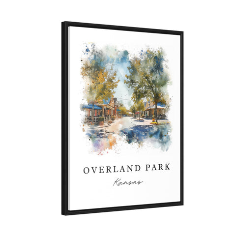 Overland Park KS watercolor travel art - Kansas, Overland Park print, Wedding gift, Birthday present, Custom Text, Perfect Gift