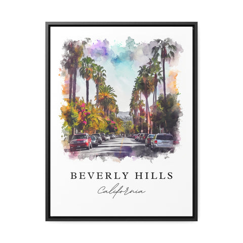 Beverly Hills Art Print, California Print, LA Wall Art, Beverly Hills Gift, Tulips, Travel Print, Travel Poster, Housewarming Gift