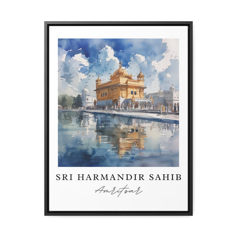 Sri Harmandir Sahib Art Print, The Golden Temple Print, Amritsar Wall Art, Punjab Gift, Travel Print, Travel Poster, Housewarming Gift
