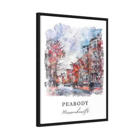 Peabody MA Art Print, Peabody Print, Massachusetts Wall Art, Peabody Gift, Travel Print, Travel Poster, Travel Gift, Housewarming Gift