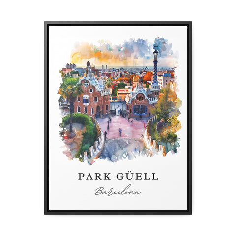 Park Guell Art Print, Barcelona Print, Park Guel Wall Art, Spain Gift, Travel Print, Travel Poster, Travel Gift, Housewarming Gift