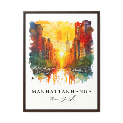 Manhattanhenge Artwork, Manhattanhenge Print, NYC Sunset Wall Art, Amsterdam Gift, Travel Print, Travel Poster, Housewarming Gift