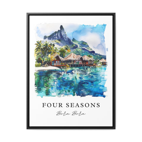 Four Seasons Bora Bora Art, Bora Bora Print, Bora Bora Wall Art, Bora Bora Gift, Travel Print, Travel Poster, Travel Gift, Housewarming Gift