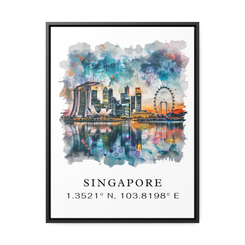 Singapore Coordinates Art Print, Singapore Print, Asia Wall Art, Singapore Gift, Travel Print, Travel Poster, Travel Gift, Housewarming Gift