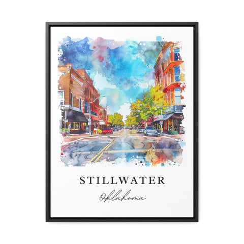 Stillwater OK Art Print, Stillwater Print, Oklahoma Wall Art, Stillwater Gift, Travel Print, Travel Poster, Travel Gift, Housewarming Gift