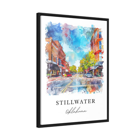 Stillwater OK Art Print, Stillwater Print, Oklahoma Wall Art, Stillwater Gift, Travel Print, Travel Poster, Travel Gift, Housewarming Gift