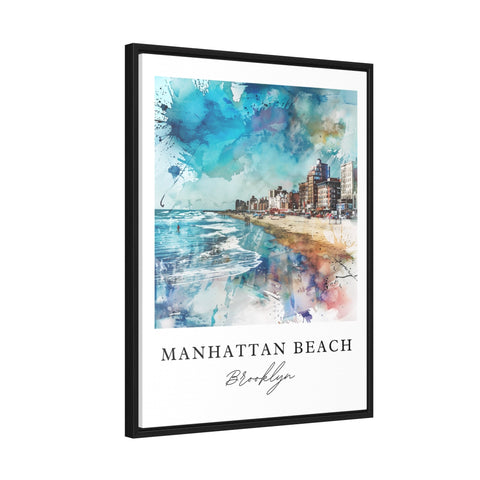 Manhattan Beach NY Art, Brooklyn Print, Manhattan Beach Wall Art, Brooklyn Gift, Travel Print, Travel Poster, Travel Gift, Housewarming Gift