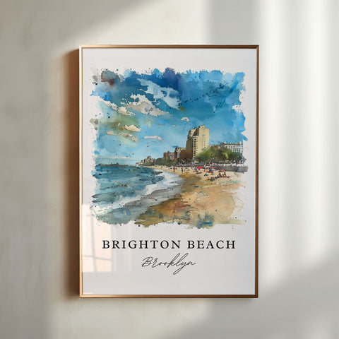 Brighton Beach NY Art Print, Brooklyn Print, Brighton NY Wall Art, Brooklyn Gift, Travel Print, Travel Gift, Housewarming Gift