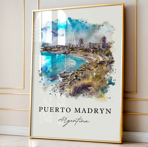 Puerto Madryn Art Print, Argentina Print, Puerto Madryn Wall Art, Madryn Gift, Travel Print, Travel Poster, Travel Gift, Housewarming Gift