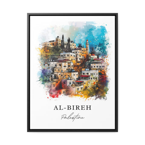 Al-Bireh Watercolor Art, Palestine Print, Palestine Wall Art, Palestine Gift, Travel Print, Travel Poster, Travel Gift, Housewarming Gift