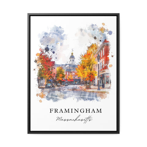 Framingham Mass Art Print, Framingham Print, Massachusetts Wall Art, Framingham MA Gift, Travel Print, Travel Gift, Housewarming Gift