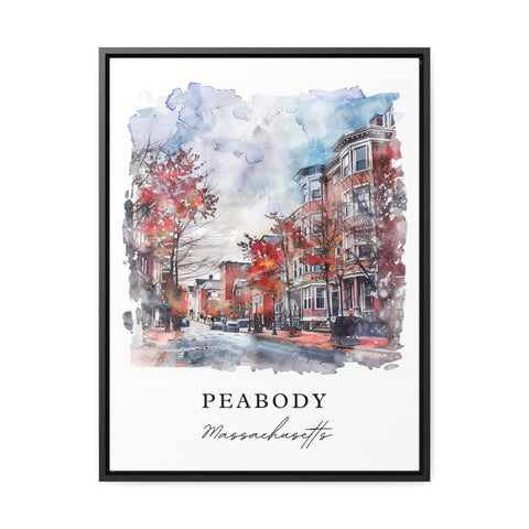 Peabody MA Art Print, Peabody Print, Massachusetts Wall Art, Peabody Gift, Travel Print, Travel Poster, Travel Gift, Housewarming Gift