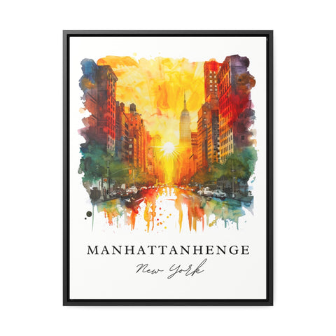 Manhattanhenge Artwork, Manhattanhenge Print, NYC Sunset Wall Art, Amsterdam Gift, Travel Print, Travel Poster, Housewarming Gift