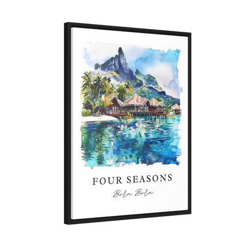 Four Seasons Bora Bora Art, Bora Bora Print, Bora Bora Wall Art, Bora Bora Gift, Travel Print, Travel Poster, Travel Gift, Housewarming Gift