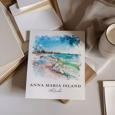 Anna Maria Island Art Print, Anna Maria Island Print, Florida Wall Art, Anna Maria Gift, Travel Print, Travel Poster, Housewarming Gift