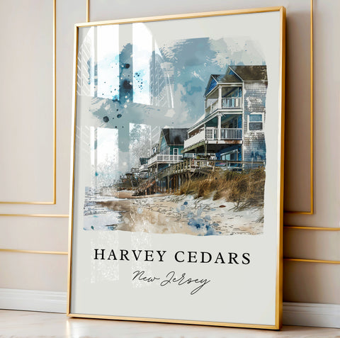 Harvey Cedars Art Print, Harvey Cedars Print, Jersey Shore Wall Art, LBI Gift, Travel Print, Travel Poster, Travel Gift, Housewarming Gift