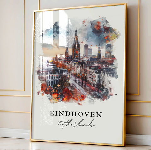 Eindhoven Art Print, Eindhoven Print, Netherlands Wall Art, Eindhoven Gift, Travel Print, Travel Poster, Travel Gift, Housewarming Gift