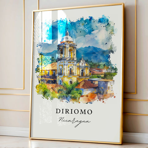 Diriomo Art Print, Nicaragua Print, Diriomo Wall Art, Diriomo Gift, Travel Print, Travel Poster, Travel Gift, Housewarming Gift