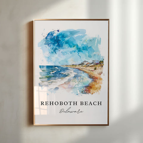 Rehoboth Beach Art Print, Rehoboth Beach Print, Delaware Wall Art, Rehoboth Beach Gift, Travel Print, Travel Poster, Housewarming Gift