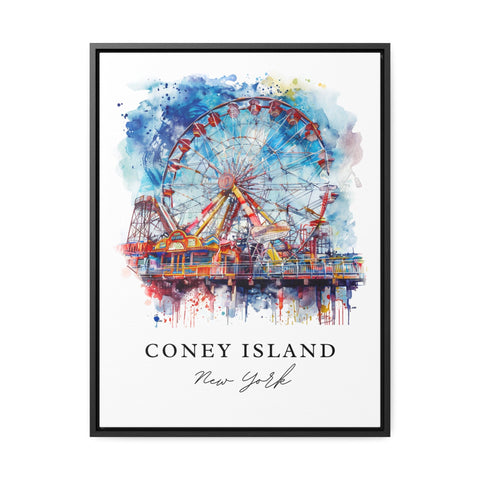 Coney Island Art Print, Coney Island Print, Brooklyn Wall Art, Coney Island NY Gift, Travel Print, Travel Gift, Housewarming Gift